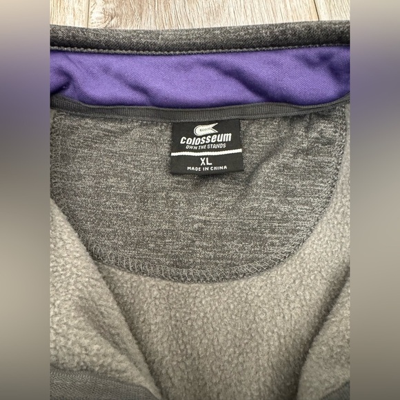 Colosseum Men's XL athletic Washington UW Huskies Full Zip Jacket, Charcoal Grey - Picture 5 of 10